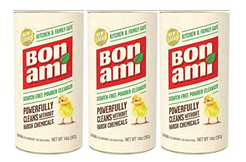 BON AMI Powder Cleanser for Kitchens Bathrooms All Types of Surfaces Cleans Grime Dirt Polishes Surfaces Absorbs Odors 3 Pack